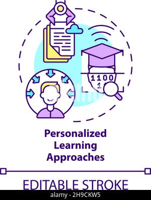 Personalized learning abstract concept vector illustration. Bite-sized ...