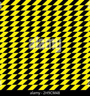 Yellow and black checkered incline background Stock Vector