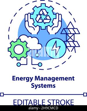 Energy management systems concept icon Stock Vector