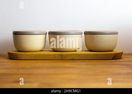 Beautiful containers for the kitchen. minimalist style bowl Stock Photo