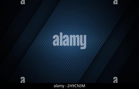Dark blue background. Dark metal texture steel background. Navy blue carbon fiber texture. Stock Vector
