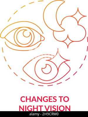 Changes to night vision gradient concept icon Stock Vector