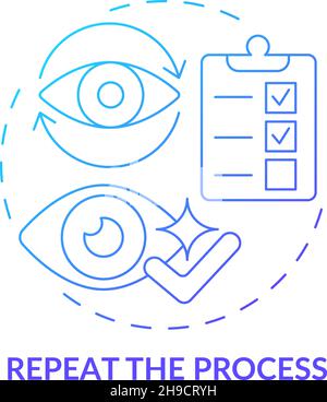 Repeat the process gradient concept icon Stock Vector
