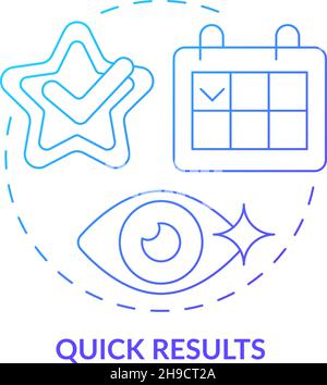 Quick results gradient concept icon Stock Vector