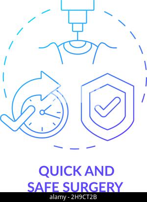 Safe surgery gradient concept icon Stock Vector