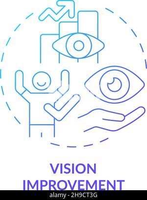 Vision improvement gradient concept icon Stock Vector