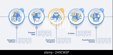 Transportation digitalization vector infographic template Stock Vector