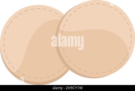 Cotton pads or makeup sponges. Hygiene of the skin, face and hands. Items for manicure, medicine. Vector flat illustration Stock Vector