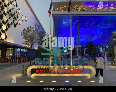 UAE, Dubai - November 28, 2021: France pavilion at World Expo 2020 Stock Photo