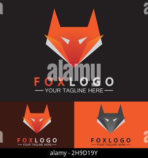 Fox logo Vector illustration design template Stock Vector