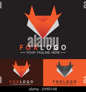 Fox logo Vector illustration design template Stock Vector