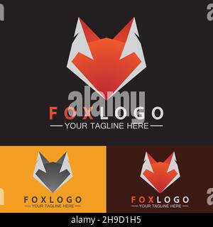Fox logo Vector illustration design template Stock Vector