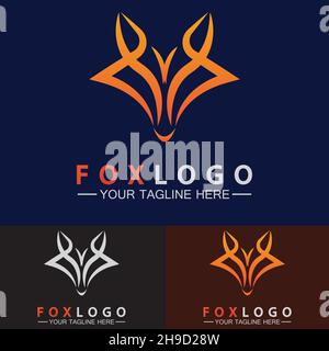 Fox logo Vector illustration design template Stock Vector