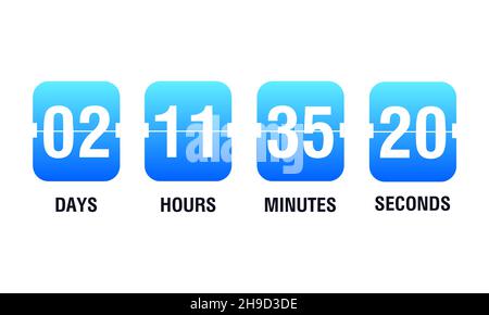 Countdown clock flip counter digital timer Vector Image