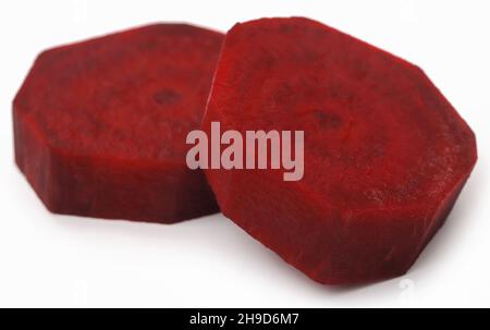 Beetroot fresh and sliced over white background Stock Photo