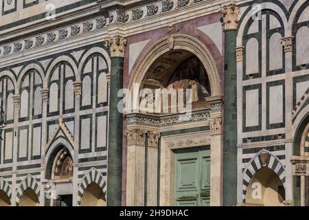 Detail of Santa Maria Novella church in Florence, Italy Stock Photo