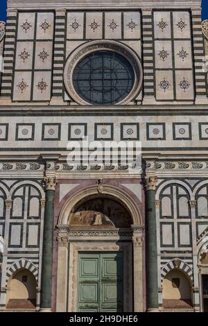 Detail of Santa Maria Novella church in Florence, Italy Stock Photo