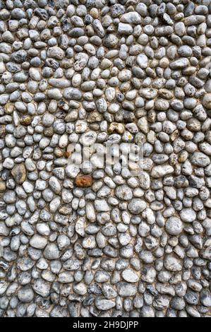 Close up of a traditional flint wall in Holt Norfolk UK Stock Photo