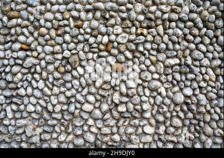 Close up of a traditional flint wall in Holt Norfolk UK Stock Photo