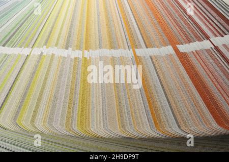 colour fan deck with range of facade paint Stock Photo