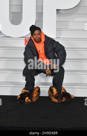 Kid Cudi attends Netflix's 'Don't Look Up' World Premiere on December 05, 2021 in New York. Stock Photo