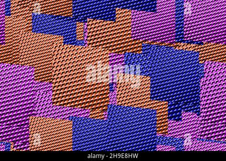 Colour Metal Tiles Seamless Pattern, 3D Background Illustration Stock Photo