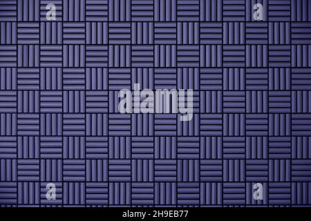 Blue tile wall with geometric pattern as background material Stock Photo
