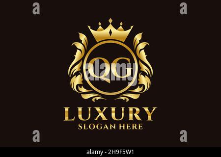 QG Letter Royal Luxury Logo template in vector art for luxurious ...