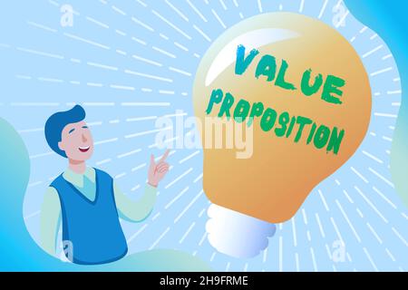 Handwriting text Value Proposition. Concept meaning innovation service intended make product attractive Gathering Educational Documents Online Stock Photo