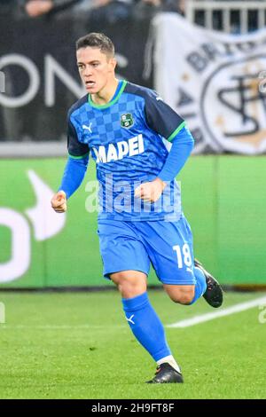 La Spezia, Italy. 05th Dec, 2021. Giacomo Raspadori (Sassuolo) during Spezia Calcio vs US Sassuolo, italian soccer Serie A match in La Spezia, Italy, December 05 2021 Credit: Independent Photo Agency/Alamy Live News Stock Photo