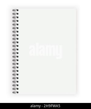 Realistic spiral notebook mockup, Stock Vector