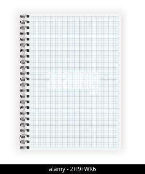 Blank realistic vector horizontal lined notebook Stock Vector