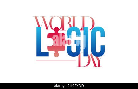 world logic day vector template. 14 January design for world logic day. Stock Vector