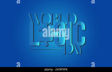 world logic day vector template. 14 January design for world logic day. Stock Vector