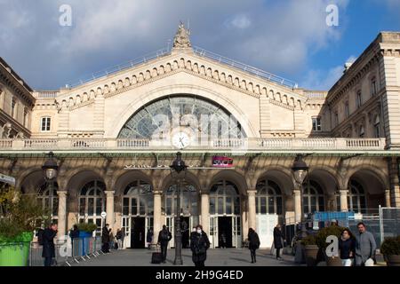 The Gare de l'Est, officially Paris-Est, is one of the six large mainline railway station termini in Paris, France. Stock Photo