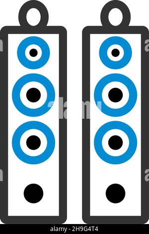 Audio System Speakers Icon. Bold outline design with editable stroke ...