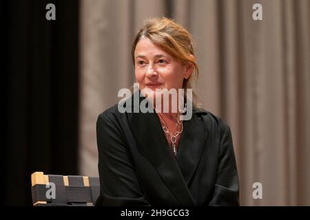 December 6, 2021, New York, New York, United States: Director Kristina Lindstrom participates in Q&A after the screening of The Most Beautiful Boy In The World at Scandinavia House. The movie is contender for Oscar in category Best Documentary Feature. Film told the story of young boy, Bjorn Andresen who was chosen by Luchino Visconti to play main character in his movie Death in Venice. Visconti called him the most beautiful boy in the world. (Credit Image: © Lev Radin/Pacific Press via ZUMA Press Wire) Stock Photo