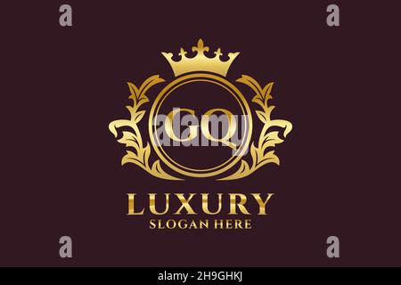 GQ Letter Royal Luxury Logo template in vector art for luxurious ...