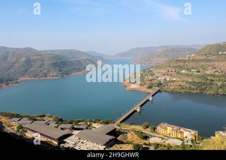 Lavasa City top view, Pune, Maharashtra, India Stock Photo