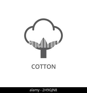 Cotton icon. Cotton fabric symbol. Natural product material. Organic  textile fabric. Vector illustration Stock Vector Image & Art - Alamy