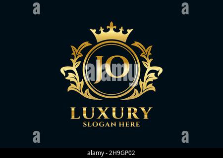 JO Letter Royal Luxury Logo template in vector art for luxurious ...