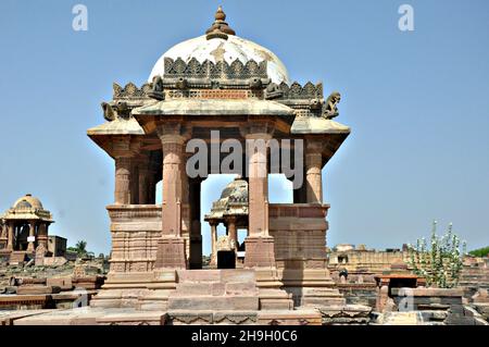 Ancient Indian Architecture. historical place or structure of worship for ancient Hindu civilization. Stock Photo