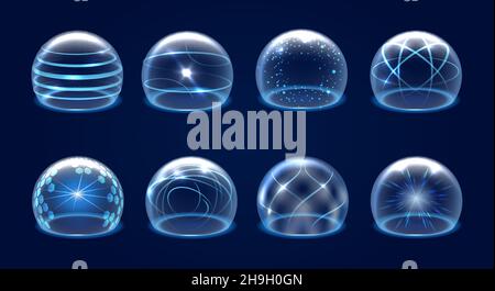 Futuristic shield spheres Stock Vector