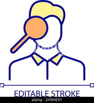 Test for eyesight RGB color icon Stock Vector