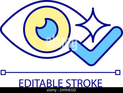 Improved eyesight RGB color icon Stock Vector