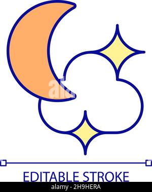 Nighttime RGB color icon Stock Vector