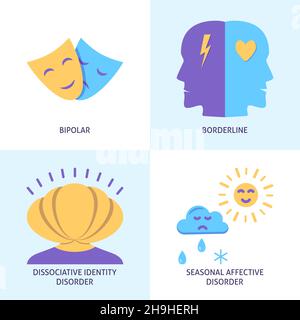 Dissociative Identity Disorder icon vector, filled flat sign, solid ...