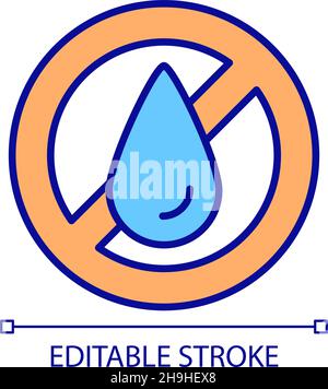 Avoid water RGB color icon Stock Vector