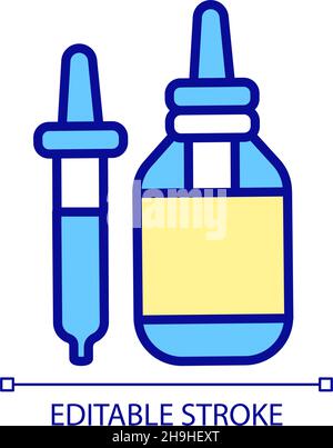 Eye drops RGB color icon Stock Vector