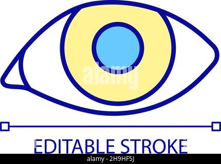Healthy eye RGB color icon Stock Vector